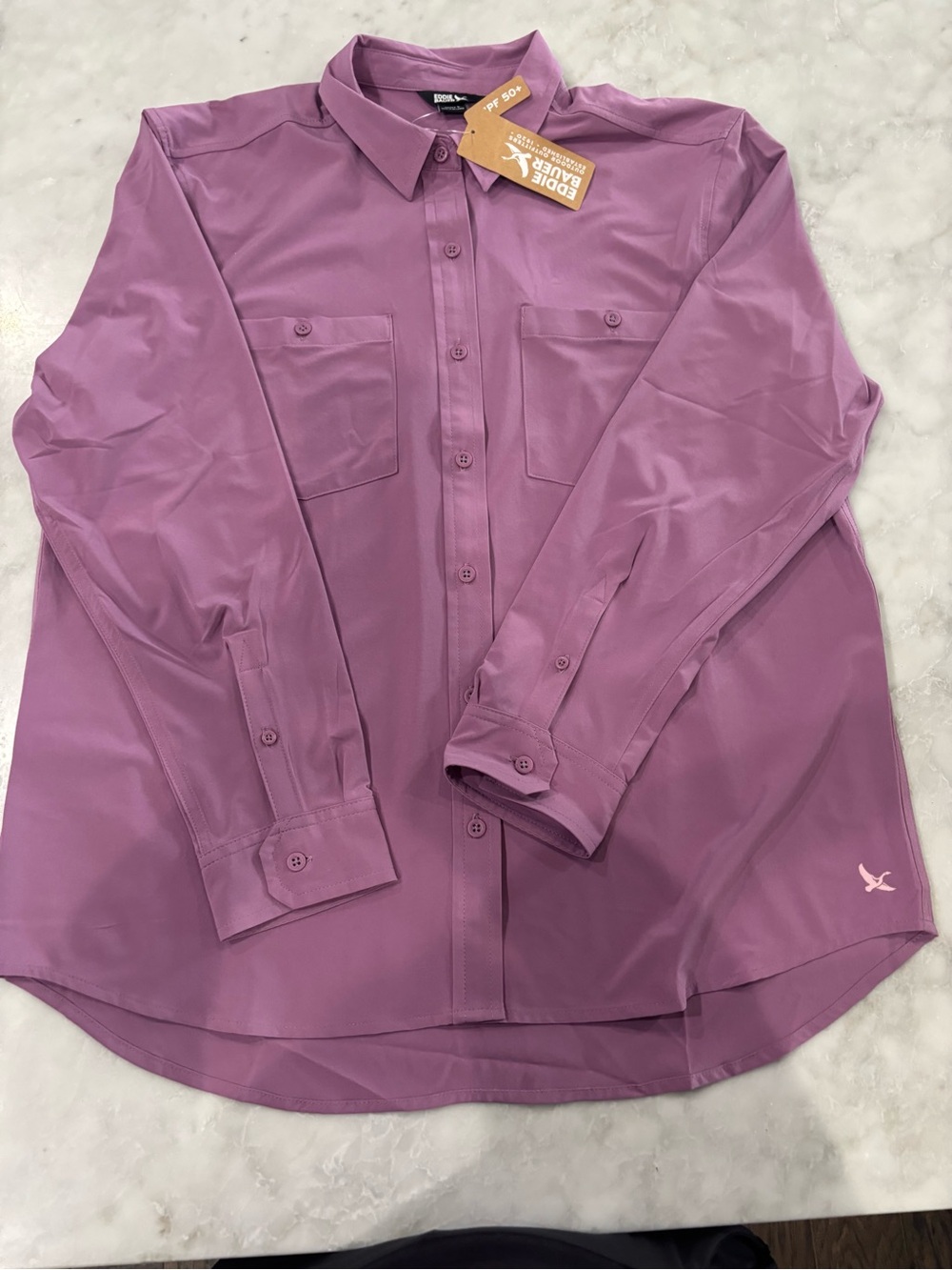 Eddie Bauer Women's Button-Down Shirt - Dusty Plum